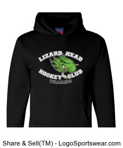 Adult Hooded Sweatshirt - Black Design Zoom